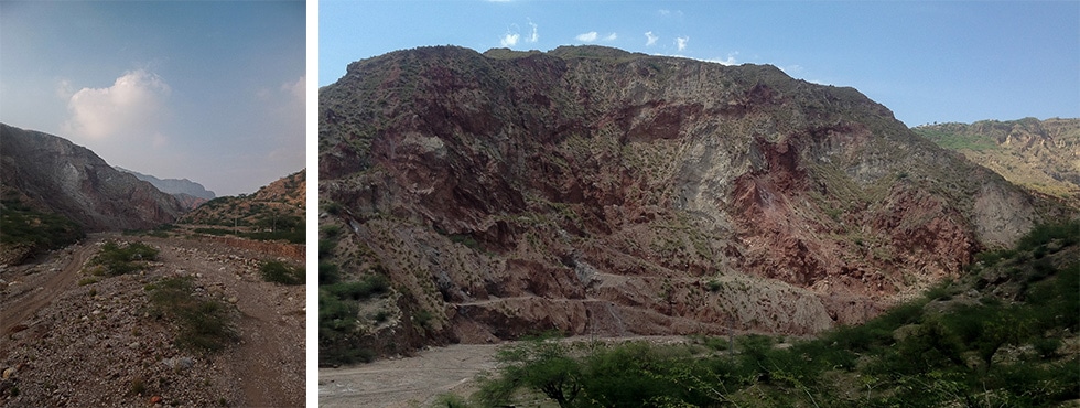 Salt range de Khewra et mine de sel rose de l'Himalaya
