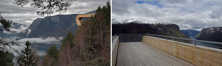 le point-de-vue-de-Stegastein-fjords Aurland-Norvege