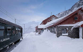 Train touristique Flam en Norvège