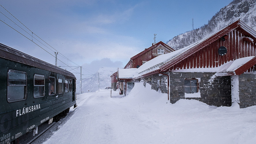 Train touristique Flam en Norvège