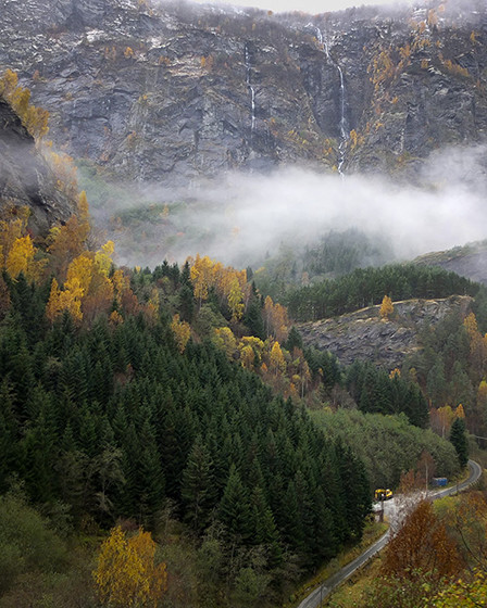 Paysages depuis le train panoramique pour flam